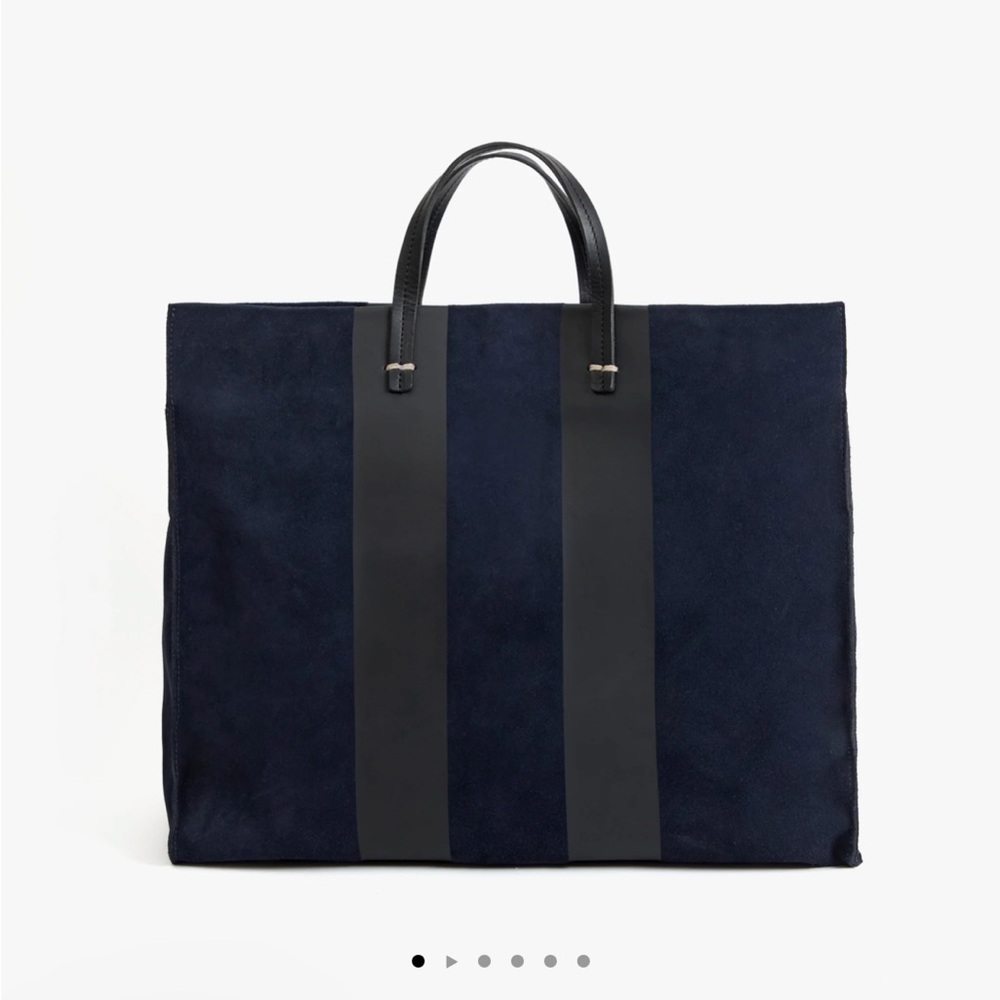 Clare V Navy and Black Tote Bag